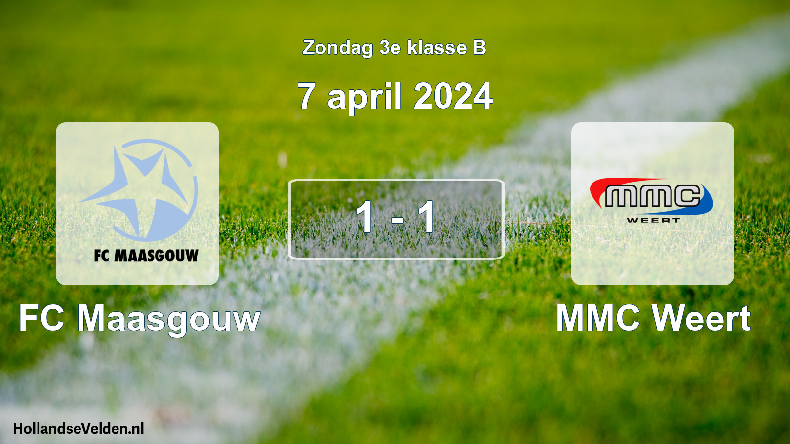 Total number of matches played: FC Maasgouw - MMC Weert 1 - 1 (7 April 2024)