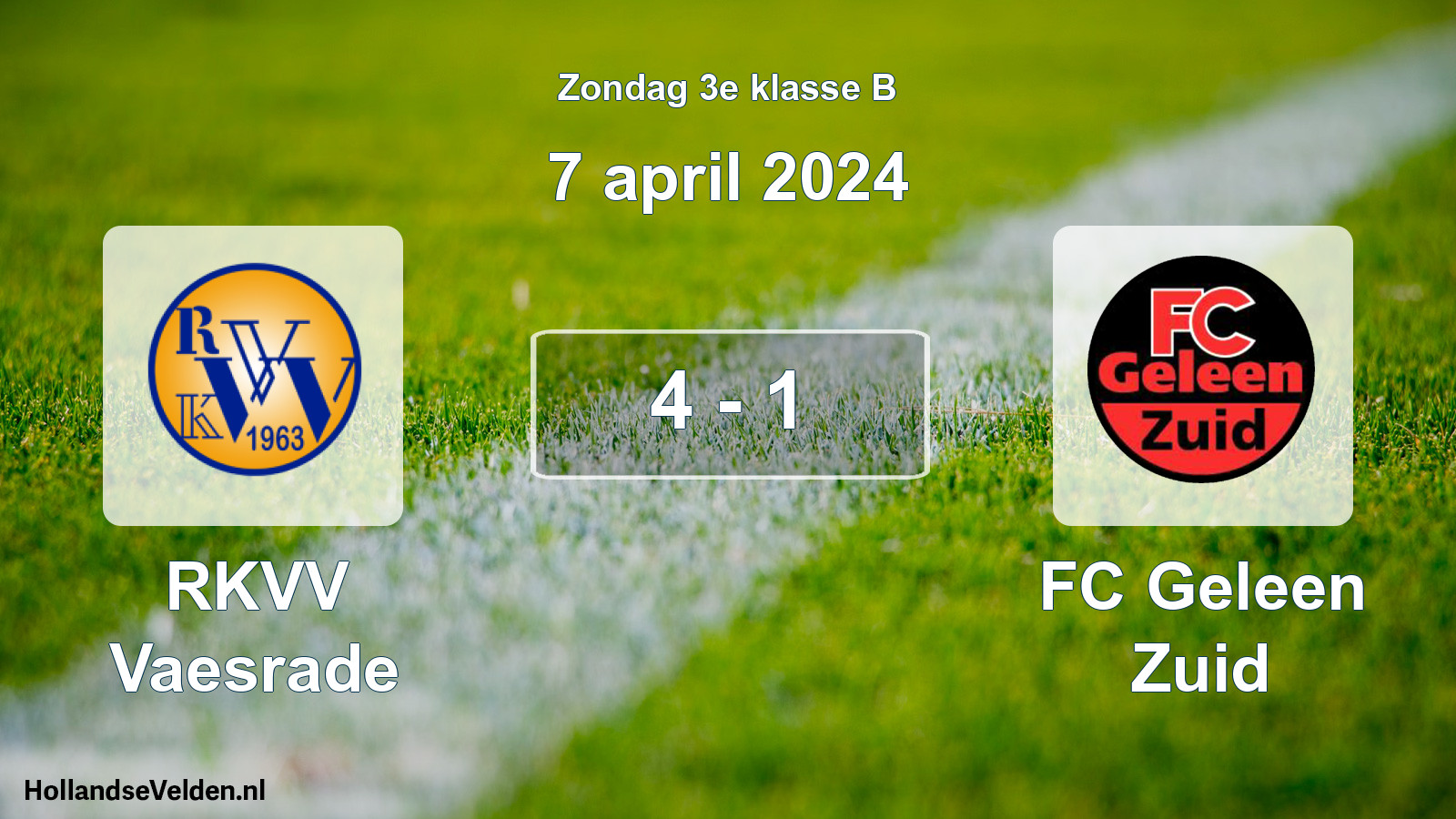 Total number of matches played: RKVV Vaesrade - FC Geleen Zuid 4 - 1 (7 April 2024)