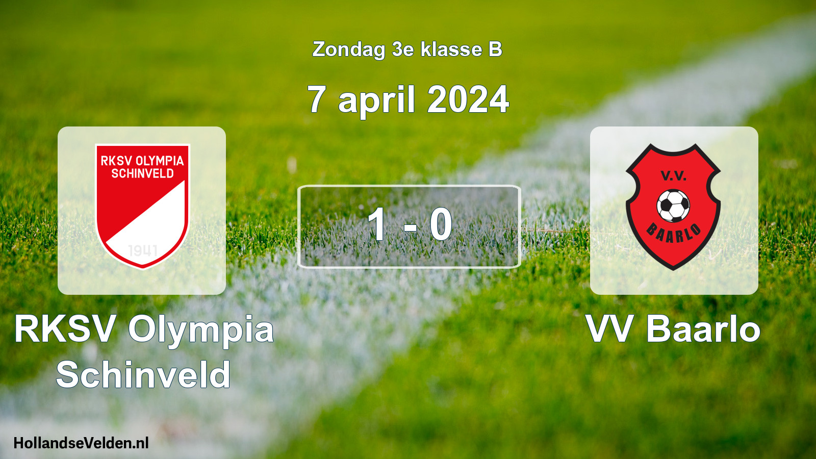 Total number of matches played: RKSV Olympia Schinveld - VV Baarlo 1 - 0 (7 April 2024)