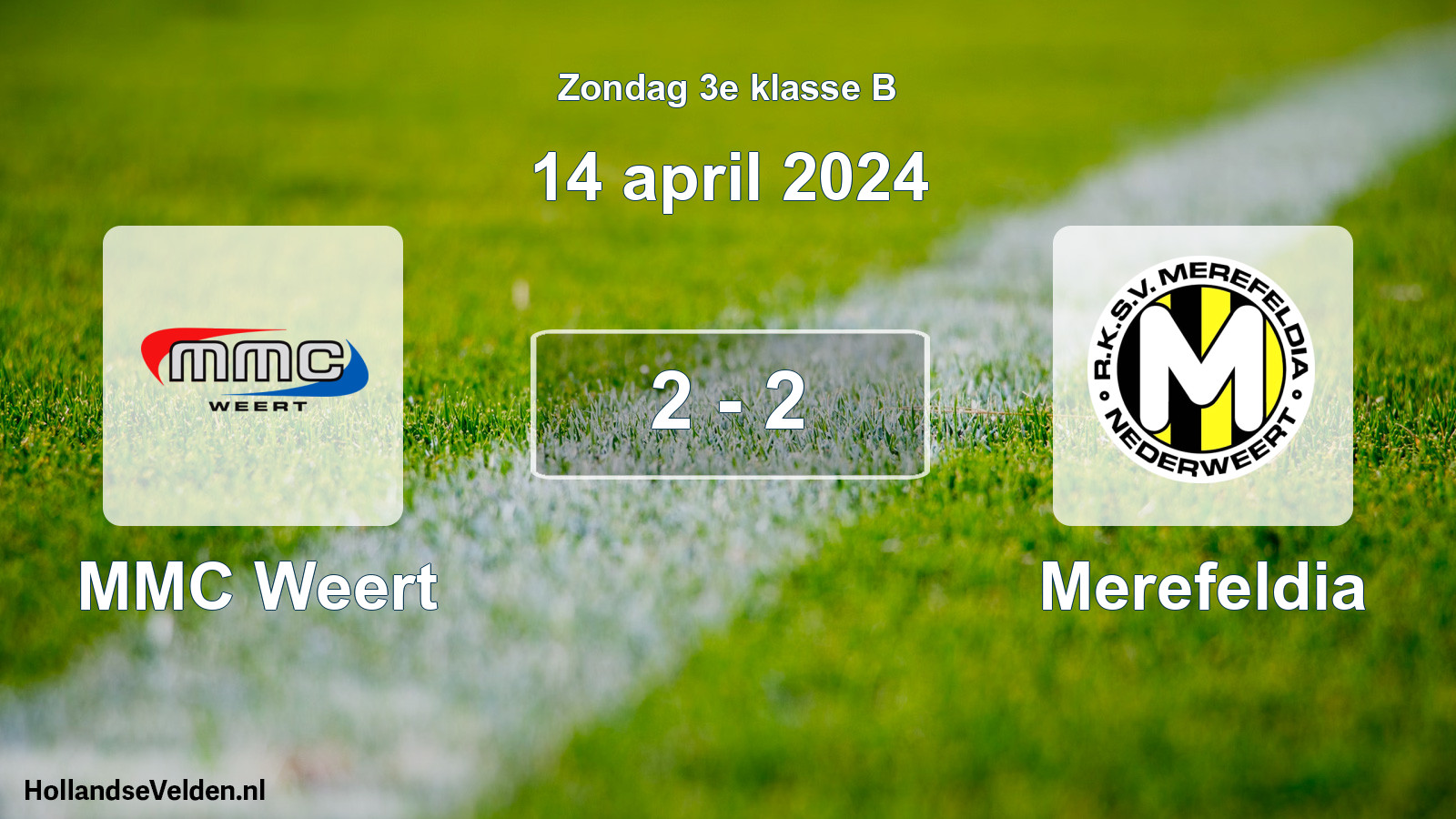 Total number of matches played: MMC Weert - Merefeldia 2 - 2 (14 April 2024)