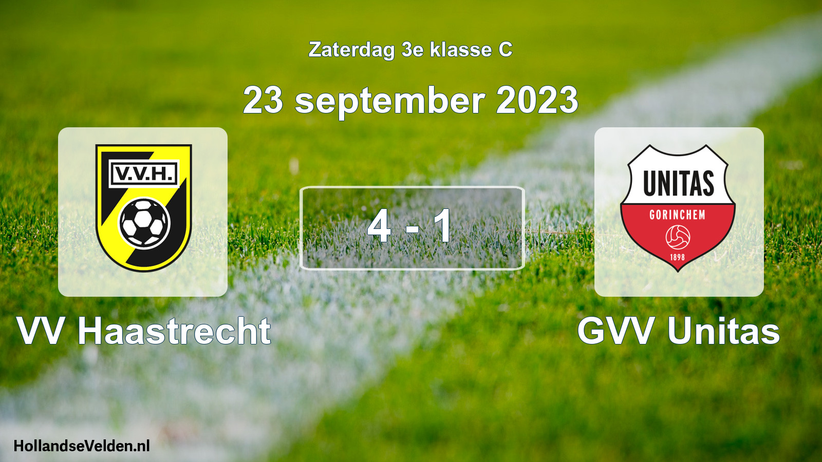 Total number of matches played: VV Haastrecht - GVV Unitas 4 - 1 (23 September 2023)