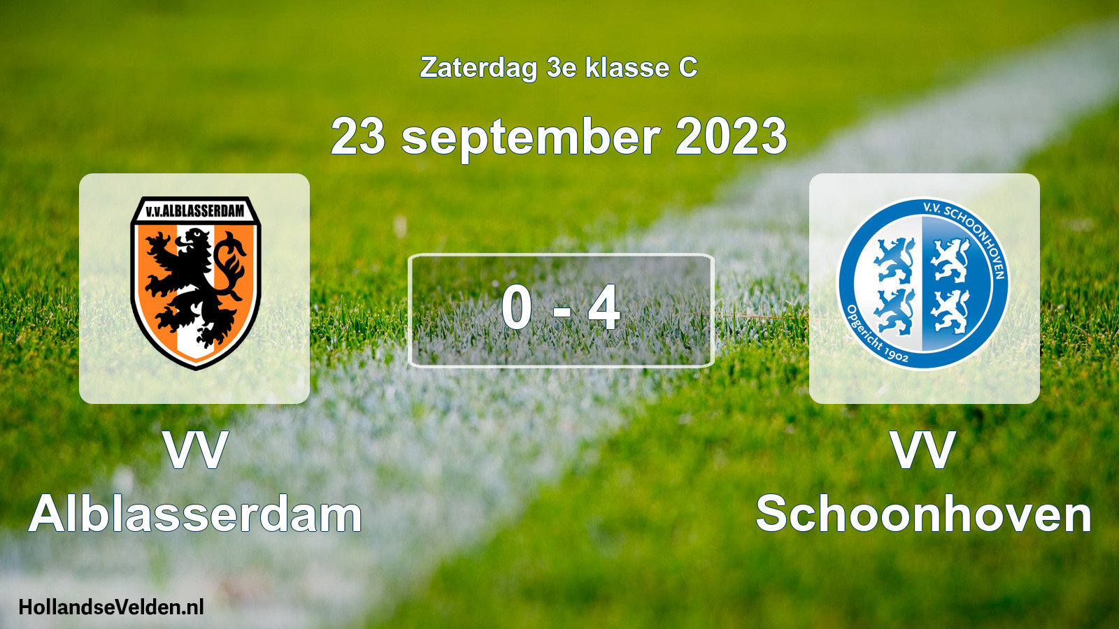 Total number of matches played: VV Alblasserdam - VV Schoonhoven 0 - 4 (23 September 2023)