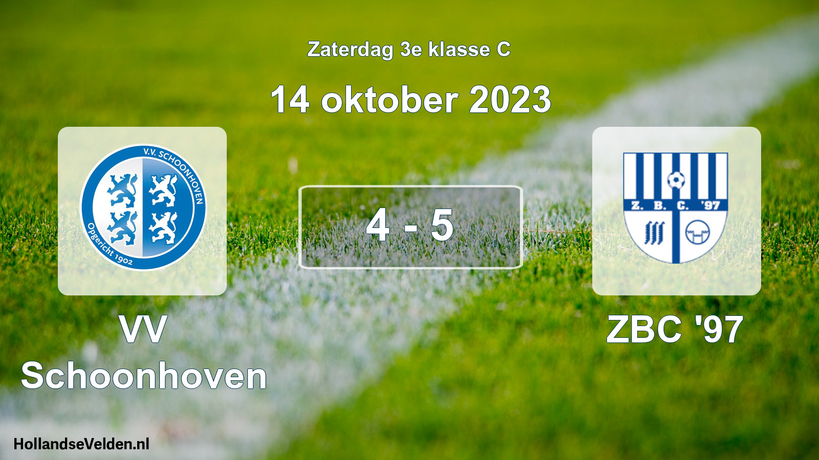 Total number of matches played: VV Schoonhoven - ZBC '97 4 - 5 (14 October 2023)