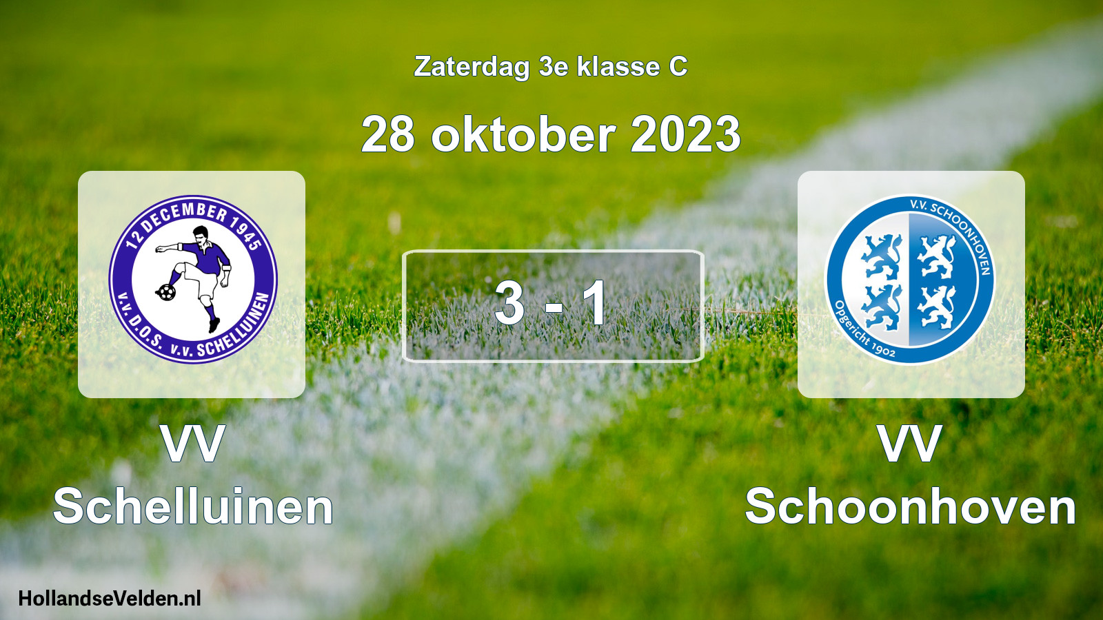 Total number of matches played: VV Schelluinen - VV Schoonhoven 3 - 1 (28 October 2023)