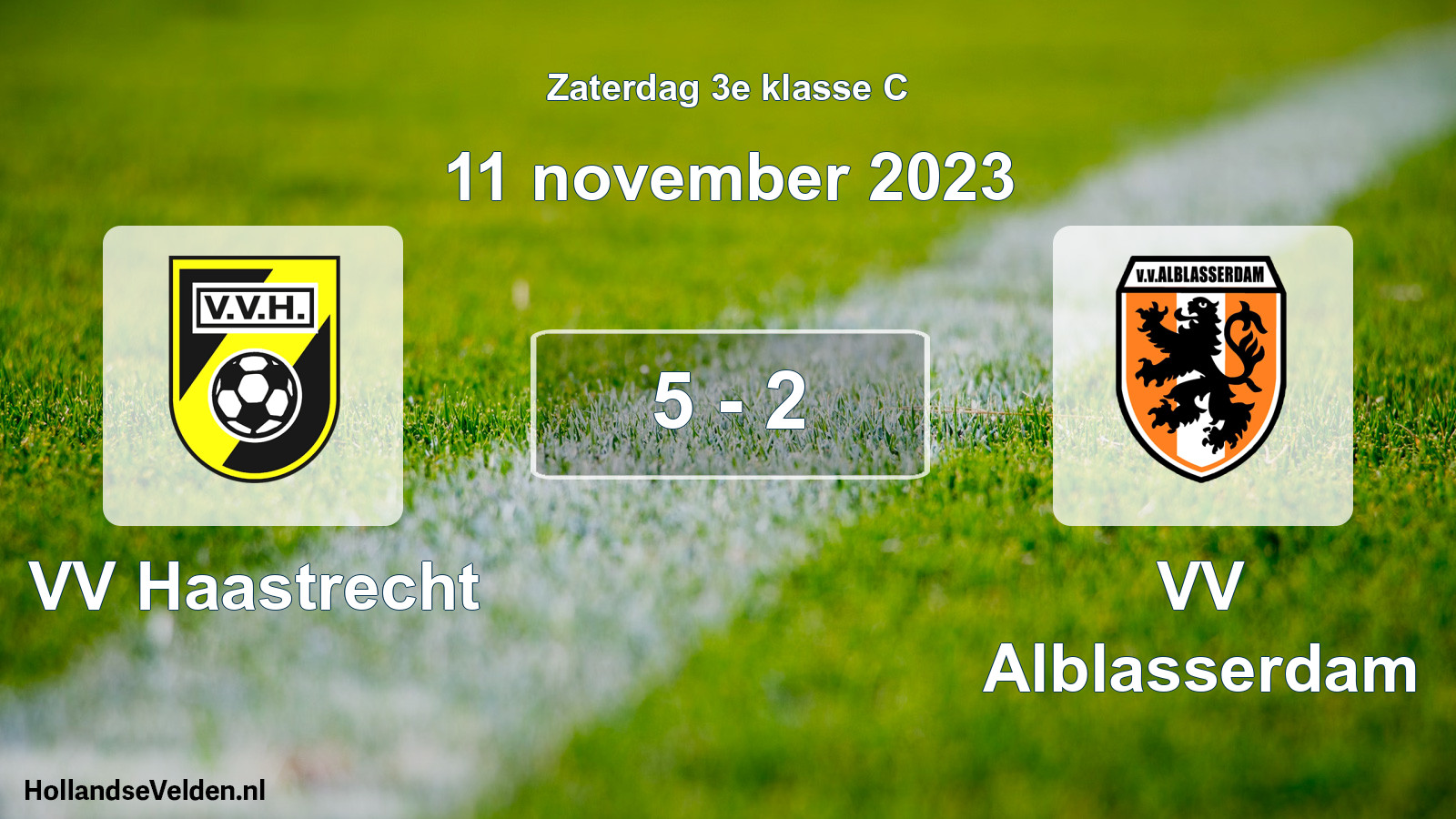 Total number of matches played: VV Haastrecht - VV Alblasserdam 5 - 2 (11 November 2023)