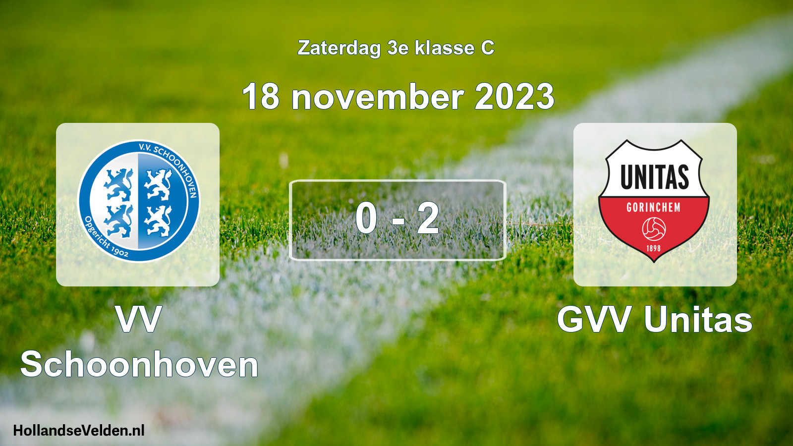 Total number of matches played: VV Schoonhoven - GVV Unitas 0 - 2 (18 November 2023)