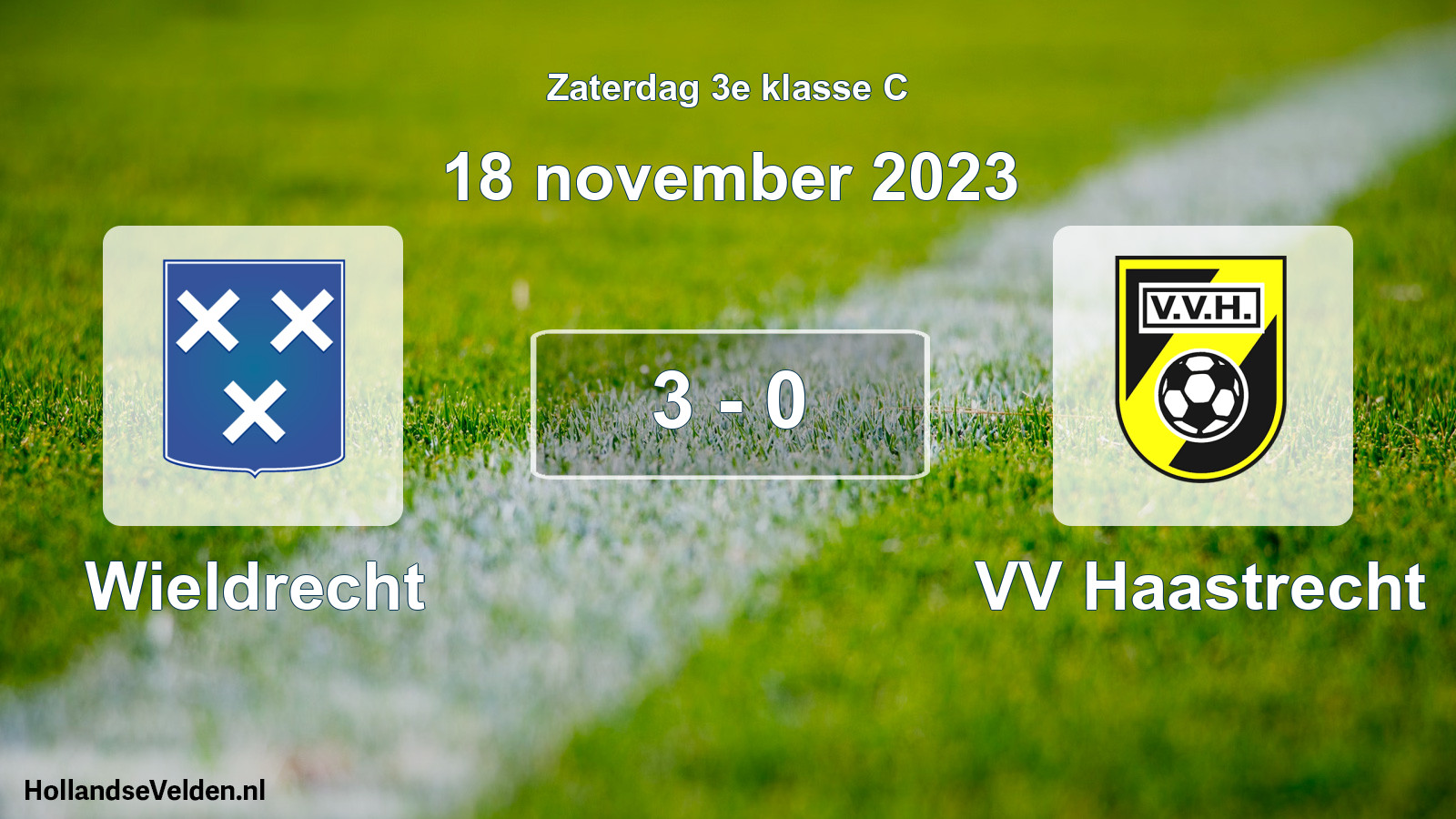 Total number of matches played: Wieldrecht - VV Haastrecht 3 - 0 (18 November 2023)