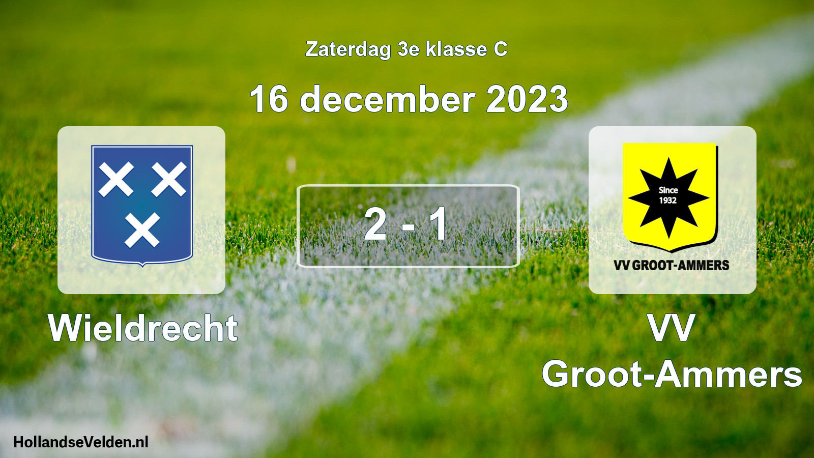 Total number of matches played: Wieldrecht - VV Groot-Ammers 2 - 1 (16 December 2023)