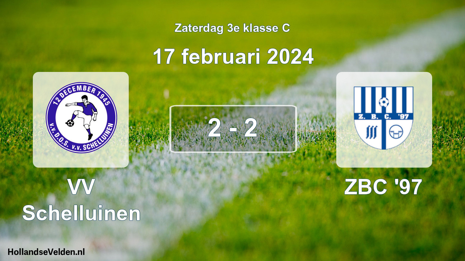 Total number of matches played: VV Schelluinen - ZBC '97 2 - 2 (17 February 2024)