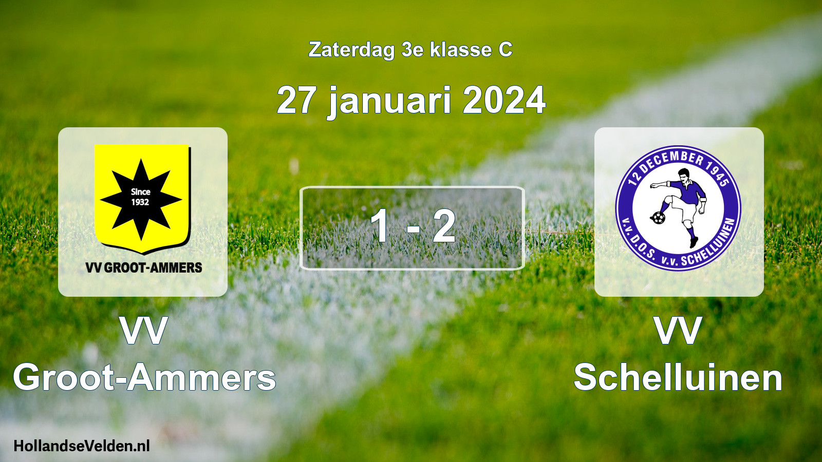 Total number of matches played: VV Groot-Ammers - VV Schelluinen 1 - 2 (27 January 2024)