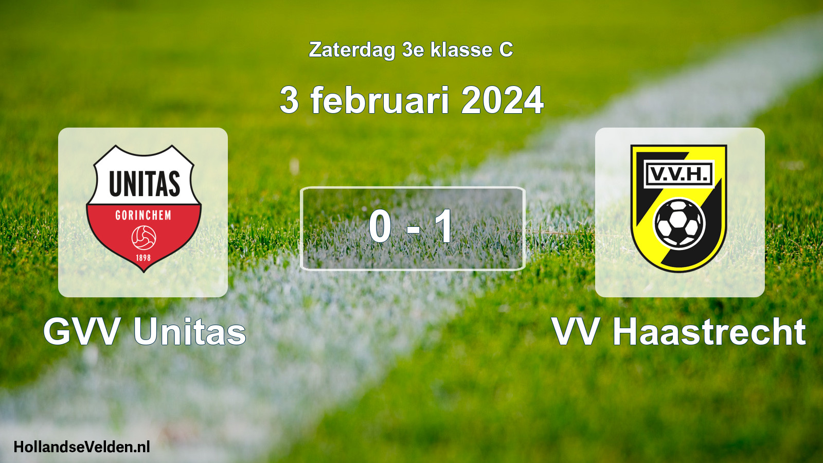 Total number of matches played: GVV Unitas - VV Haastrecht 0 - 1 (3 February 2024)