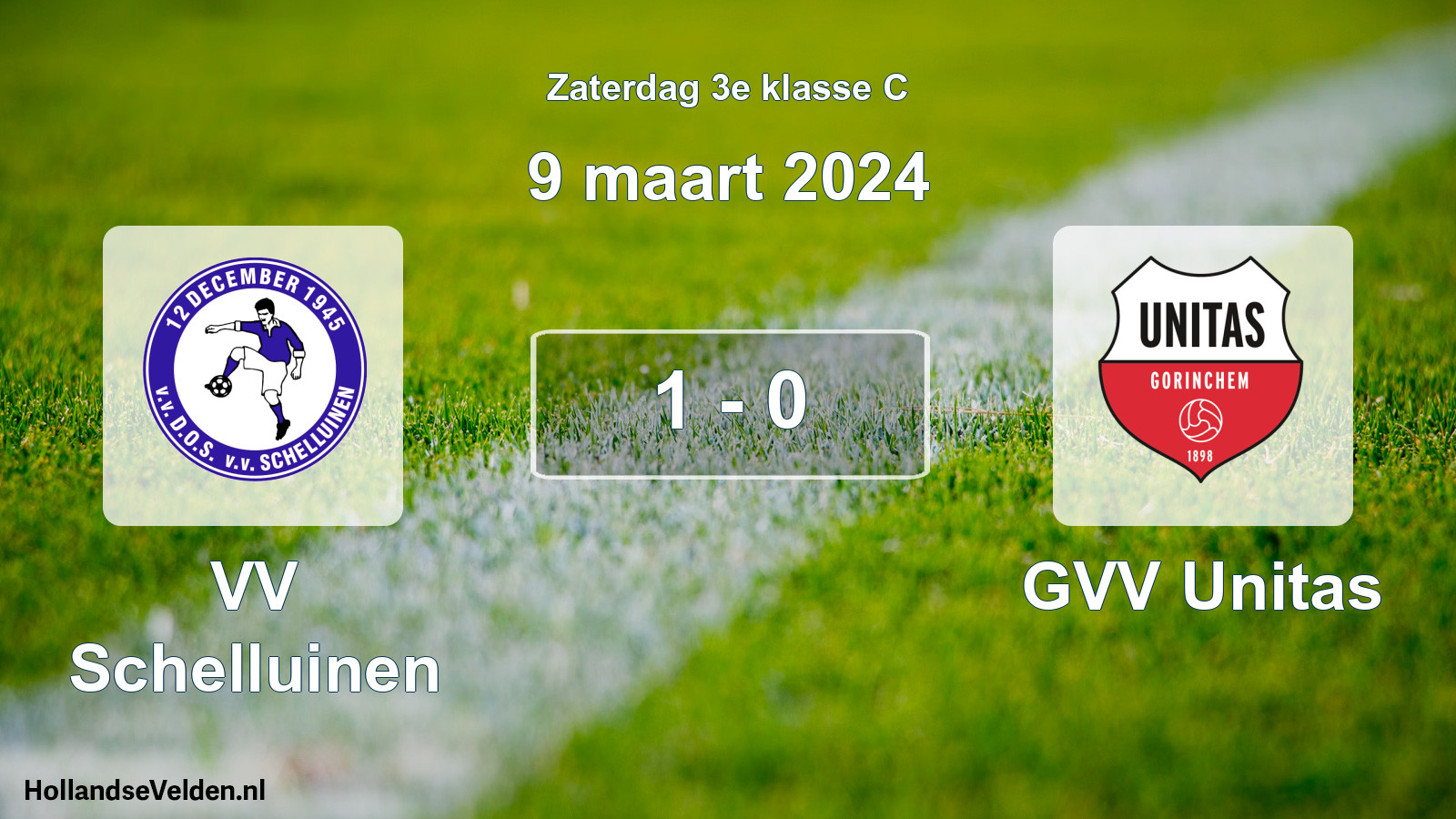 Total number of matches played: VV Schelluinen - GVV Unitas 1 - 0 (9 March 2024)