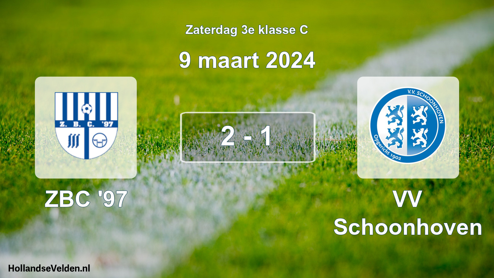 Total number of matches played: ZBC '97 - VV Schoonhoven 2 - 1 (9 March 2024)