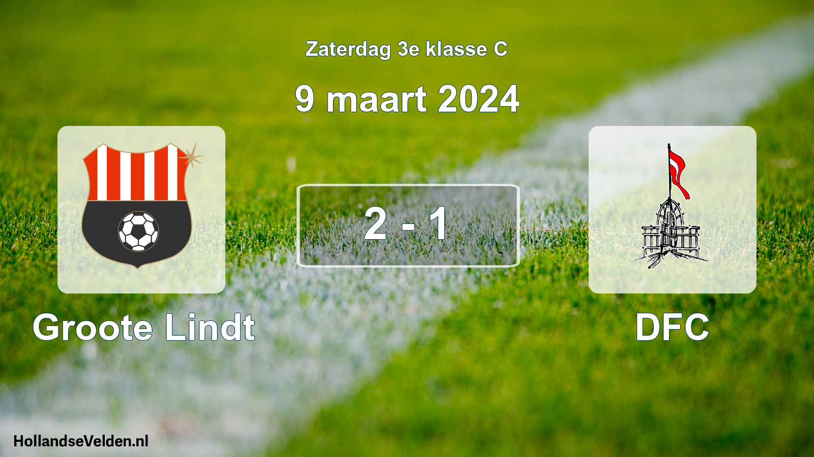 Total number of matches played: Groote Lindt - DFC 2 - 1 (9 March 2024)