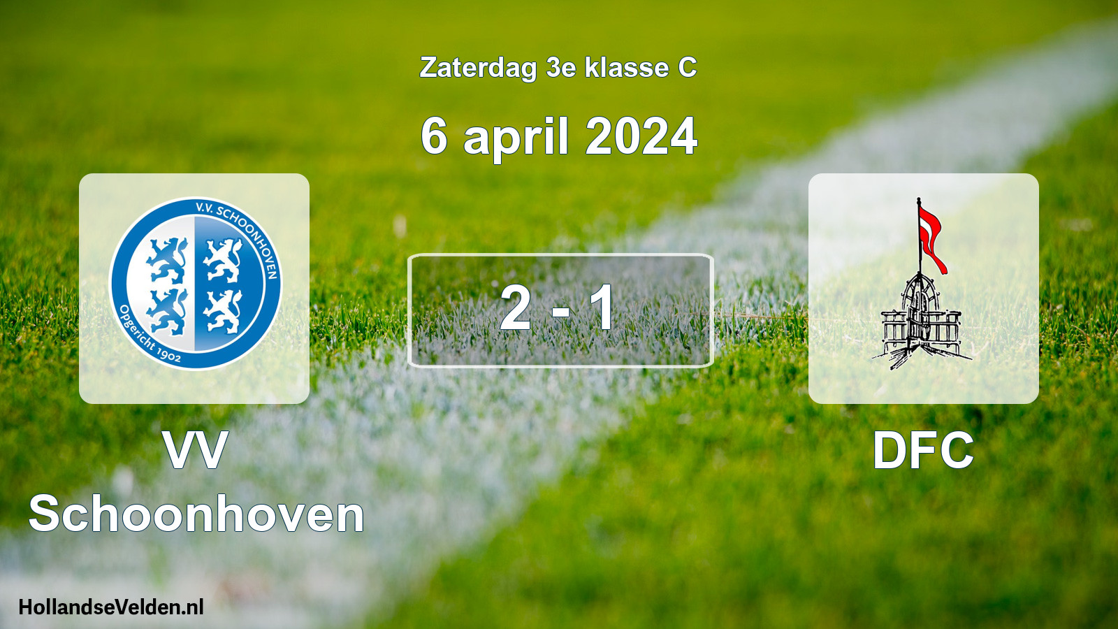 Total number of matches played: VV Schoonhoven - DFC 2 - 1 (6 April 2024)