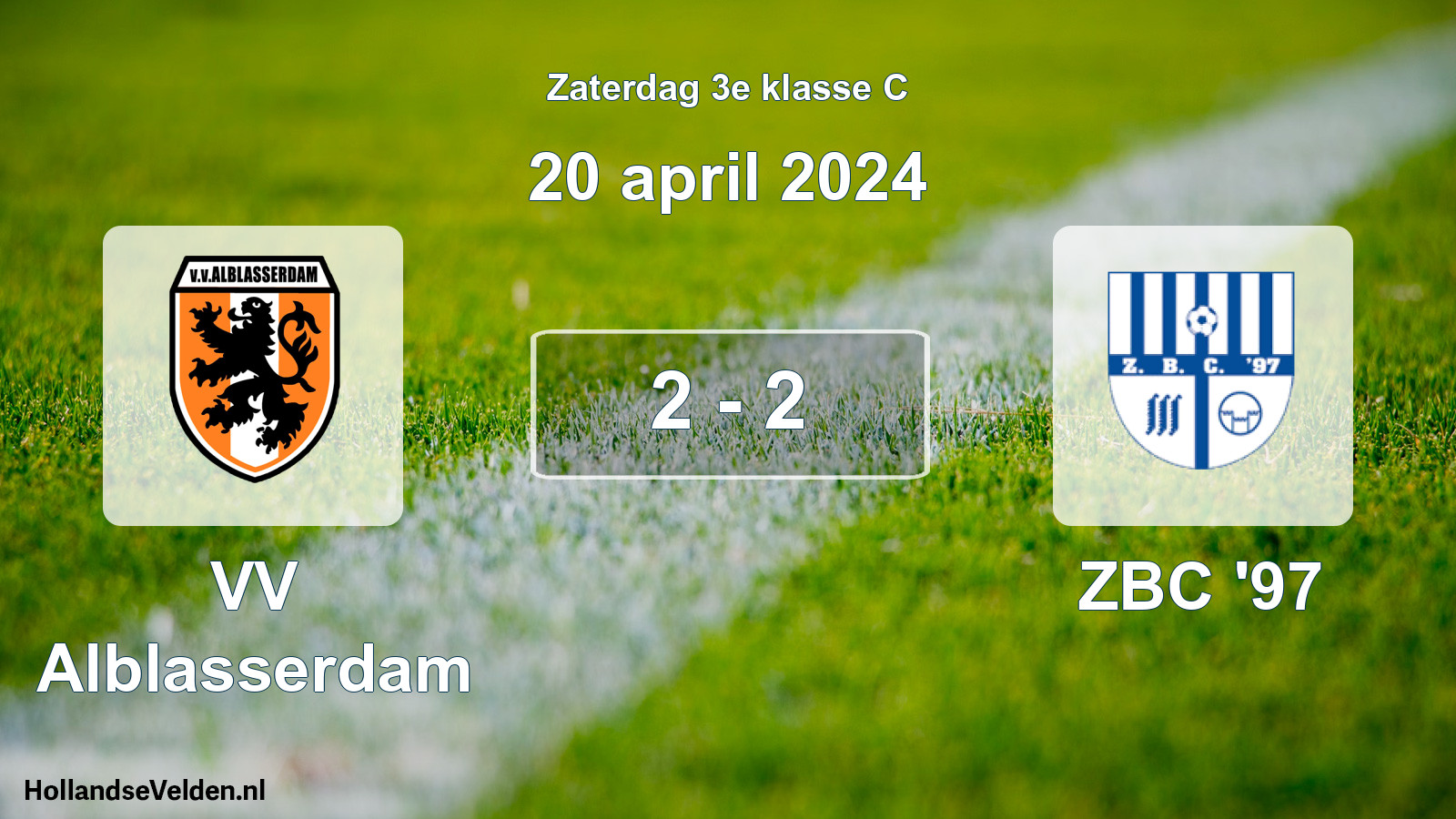 Total number of matches played: VV Alblasserdam - ZBC '97 2 - 2 (20 April 2024)