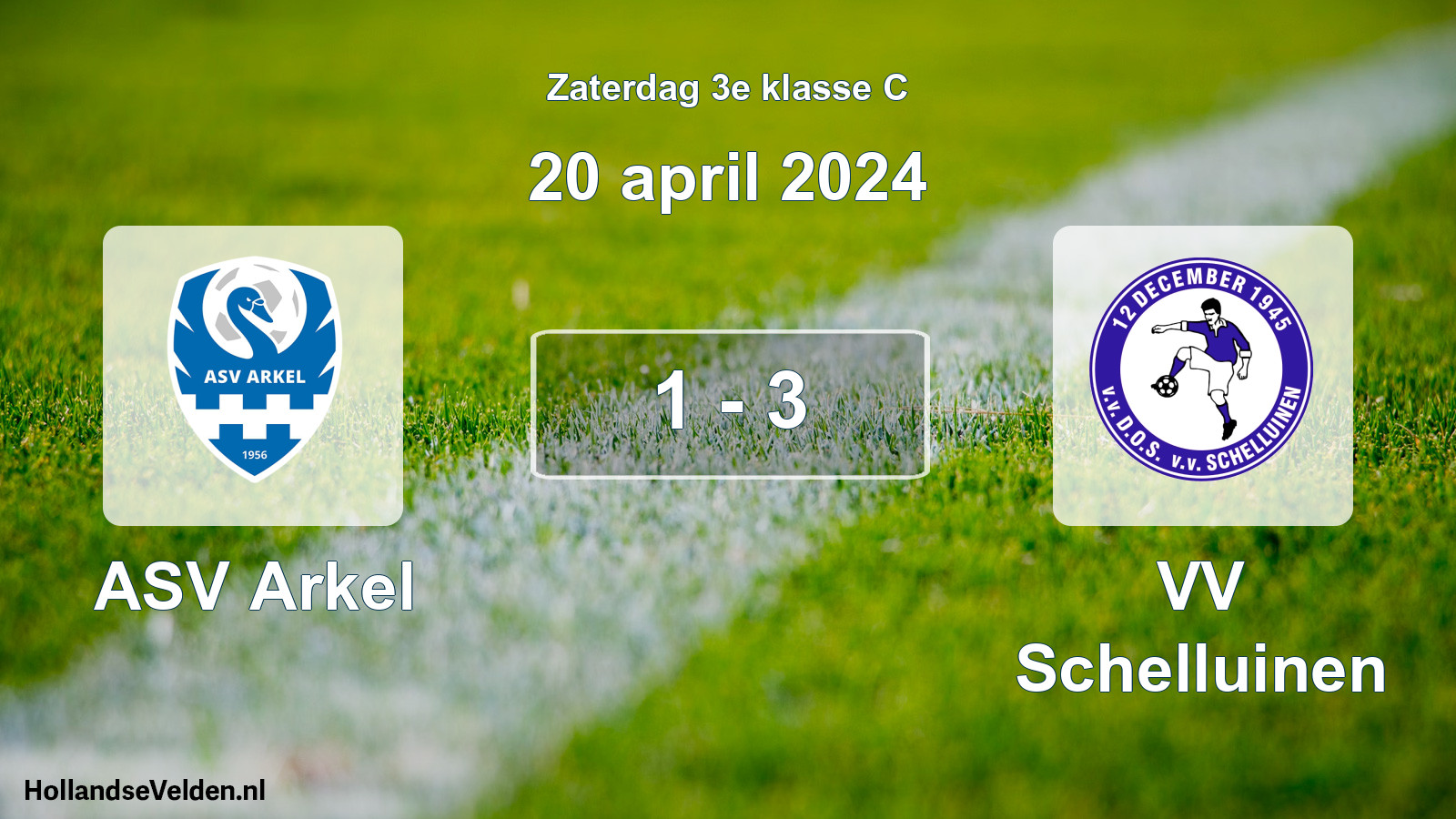 Total number of matches played: ASV Arkel - VV Schelluinen 1 - 3 (20 April 2024)