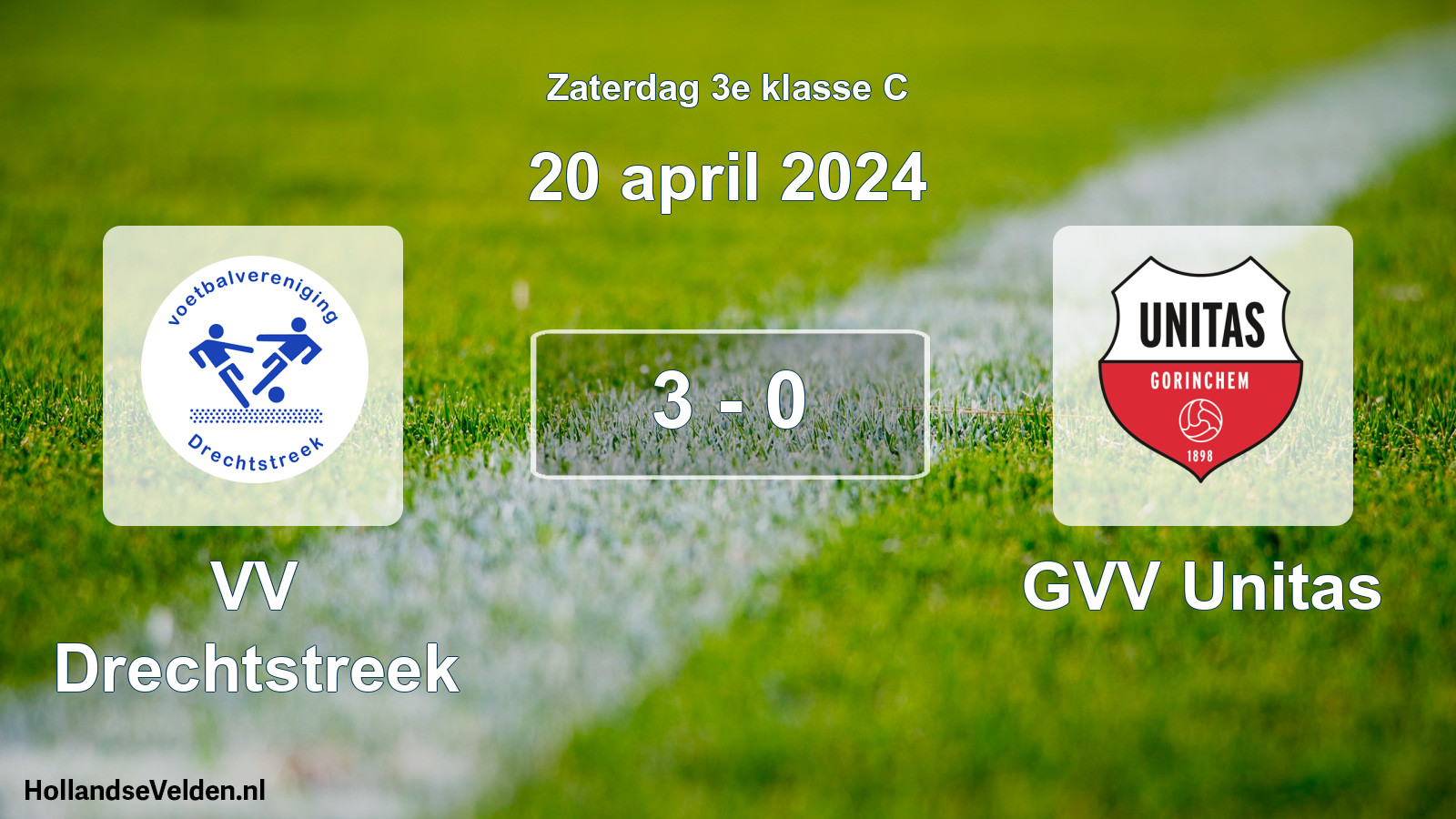 Total number of matches played: VV Drechtstreek - GVV Unitas 3 - 0 (20 April 2024)
