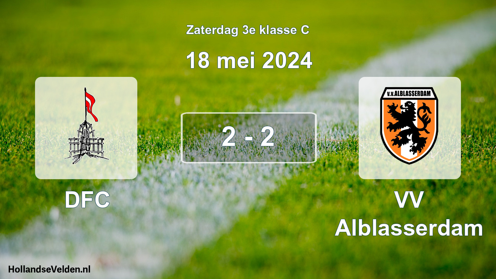 Total number of matches played: DFC - VV Alblasserdam 2 - 2 (18 May 2024)