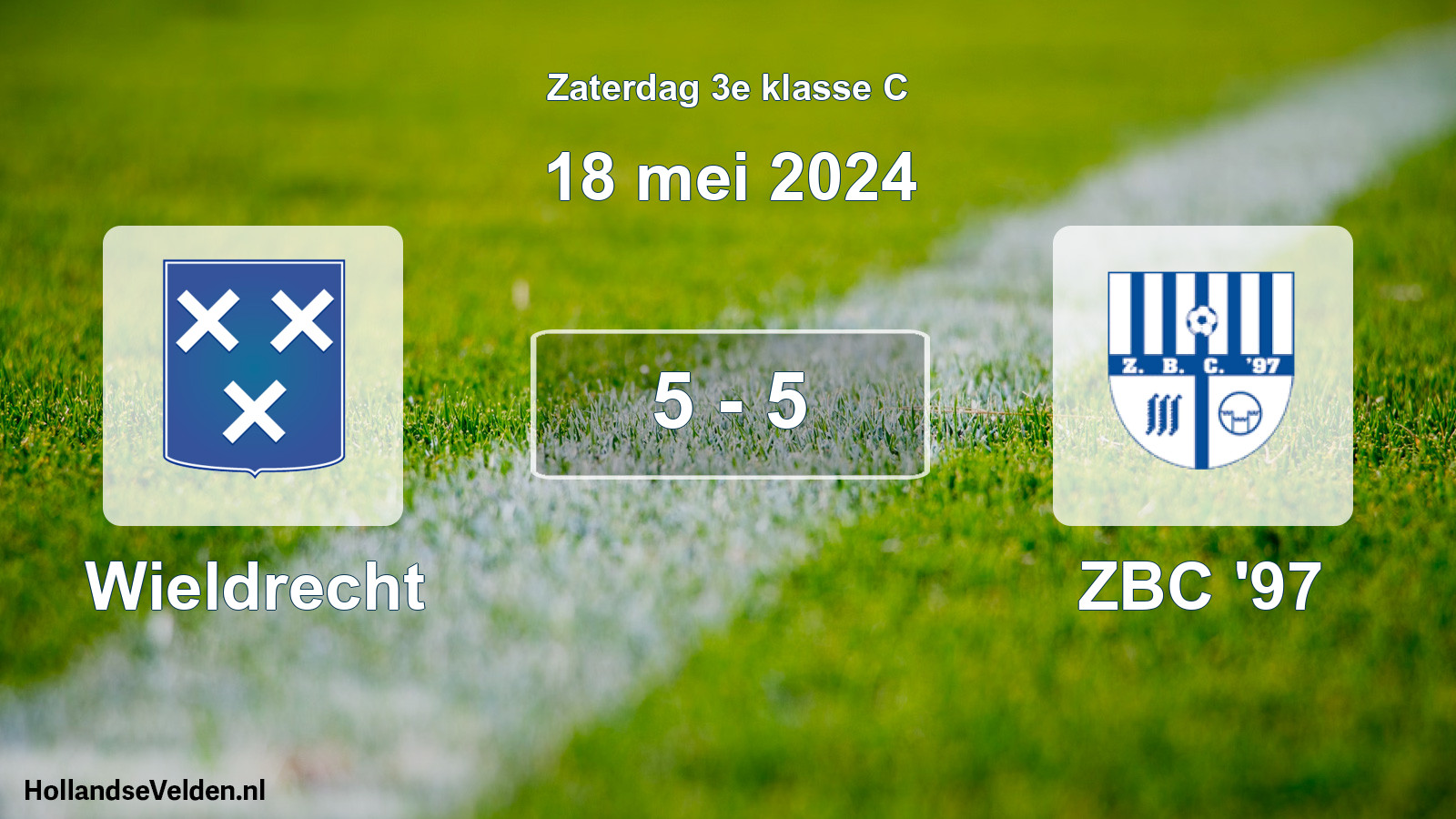 Total number of matches played: Wieldrecht - ZBC '97 5 - 5 (18 May 2024)