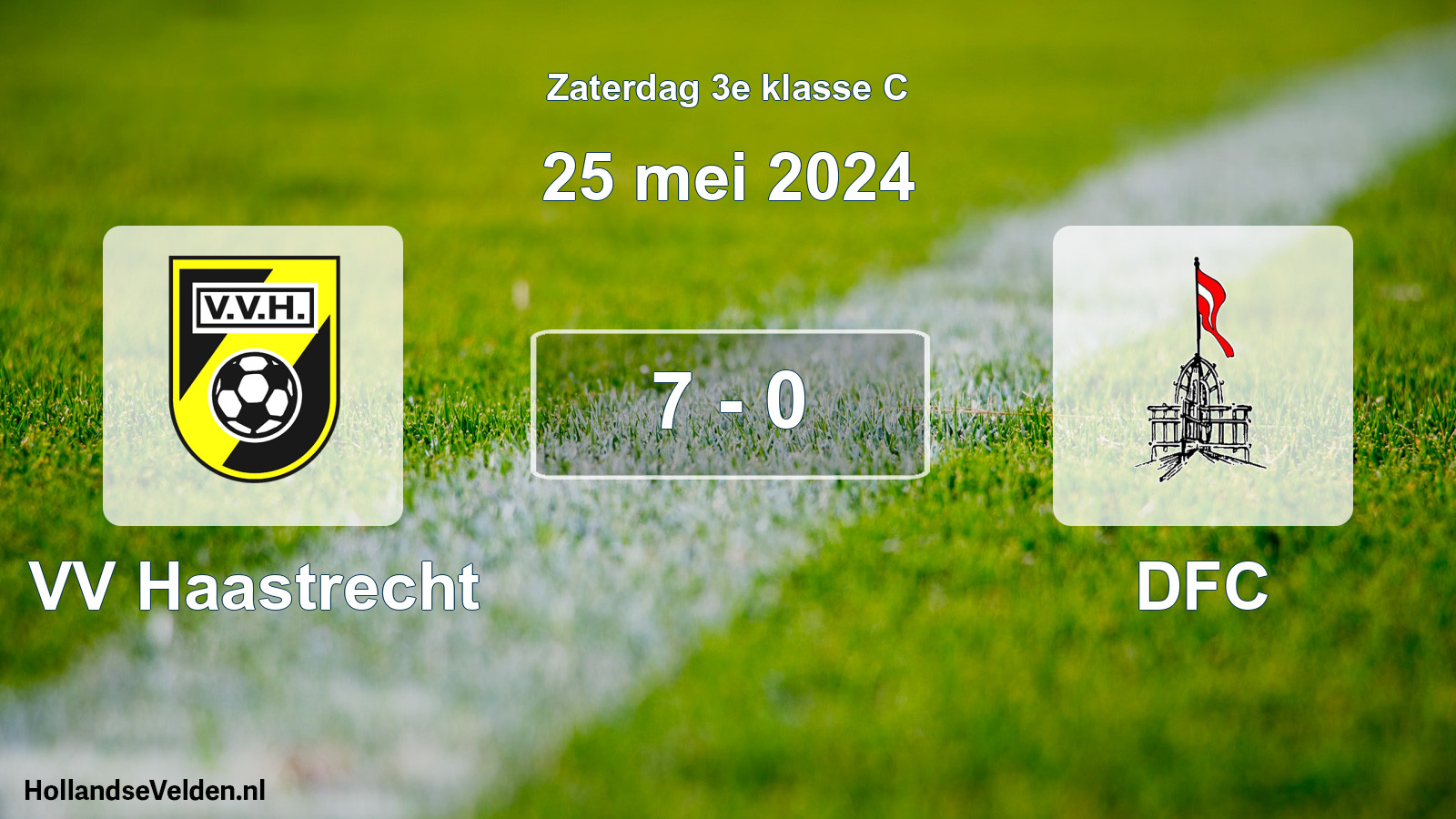 Total number of matches played: VV Haastrecht - DFC 7 - 0 (25 May 2024)