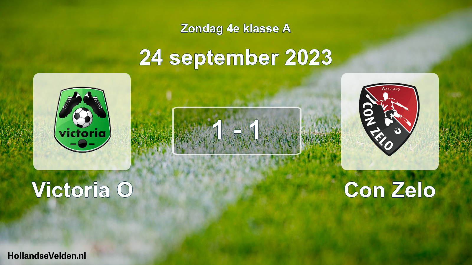 Total number of matches played: Victoria O - Con Zelo 1 - 1 (24 September 2023)