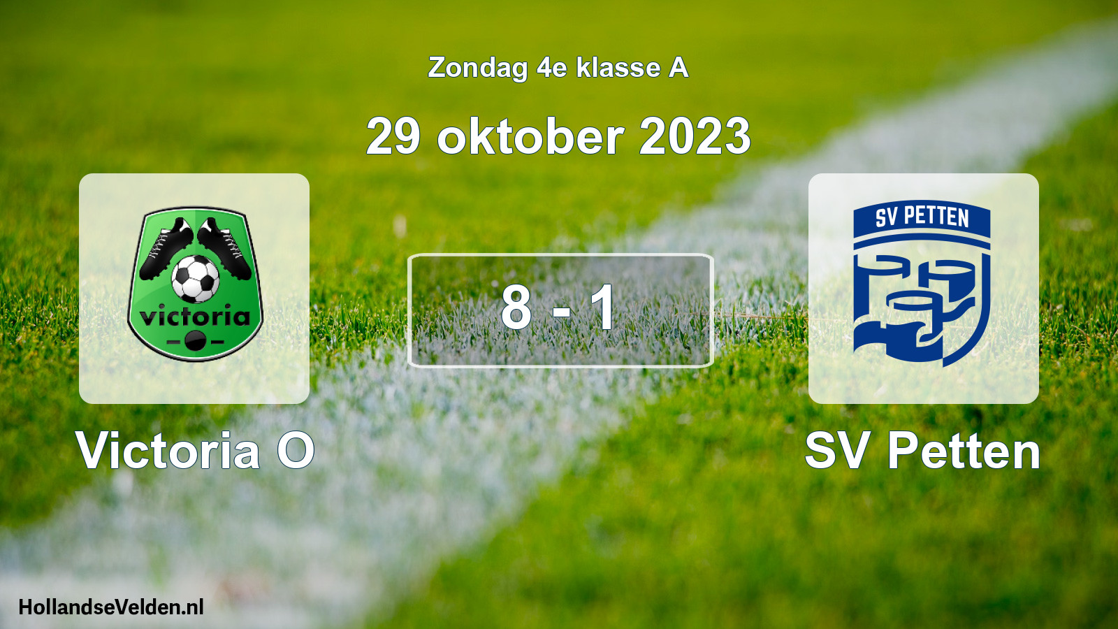 Total number of matches played: Victoria O - SV Petten 8 - 1 (29 October 2023)