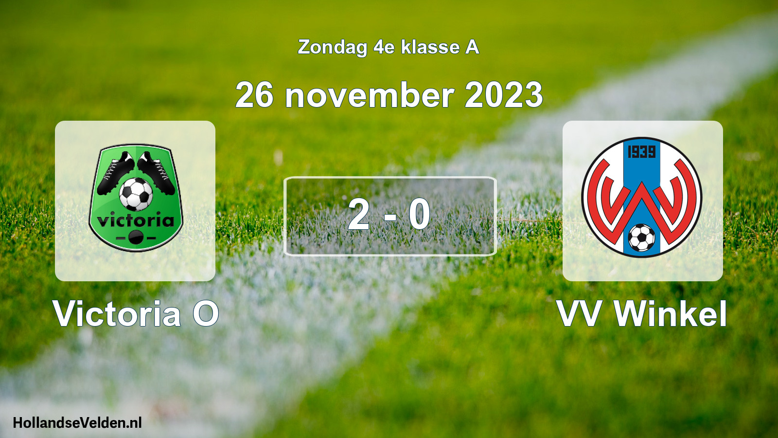 Total number of matches played: Victoria O - VV Winkel 2 - 0 (26 November 2023)