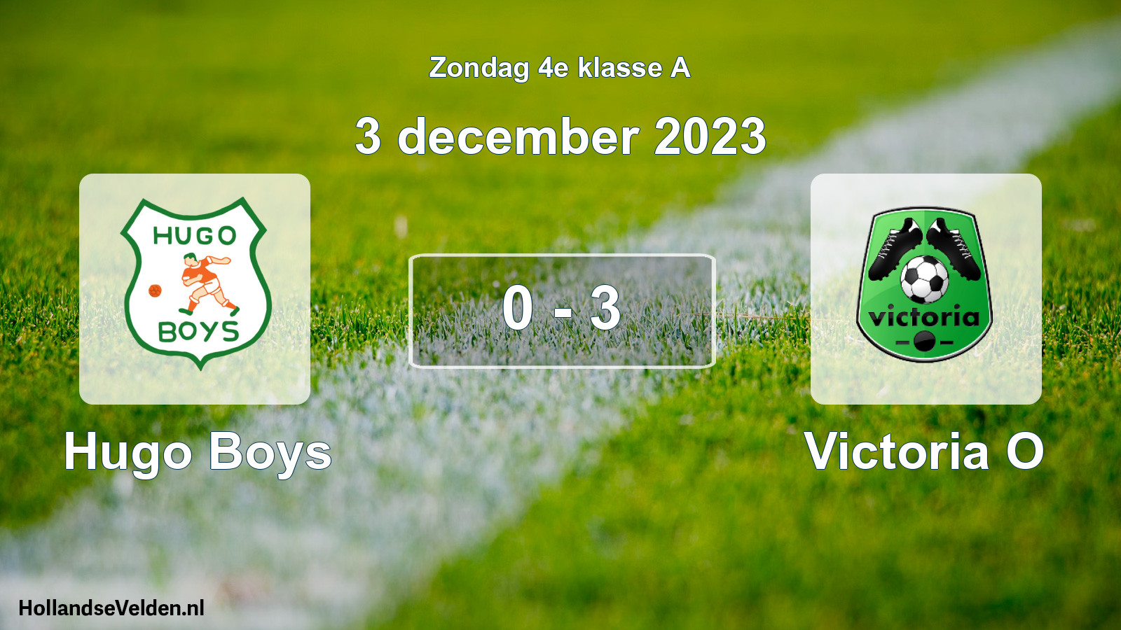 Total number of matches played: Hugo Boys - Victoria O 0 - 3 (3 December 2023)