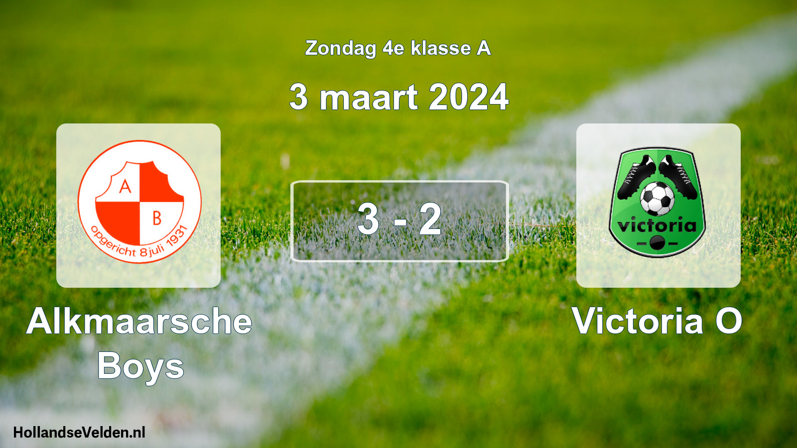 Total number of matches played: Alkmaarsche Boys - Victoria O 3 - 2 (3 March 2024)