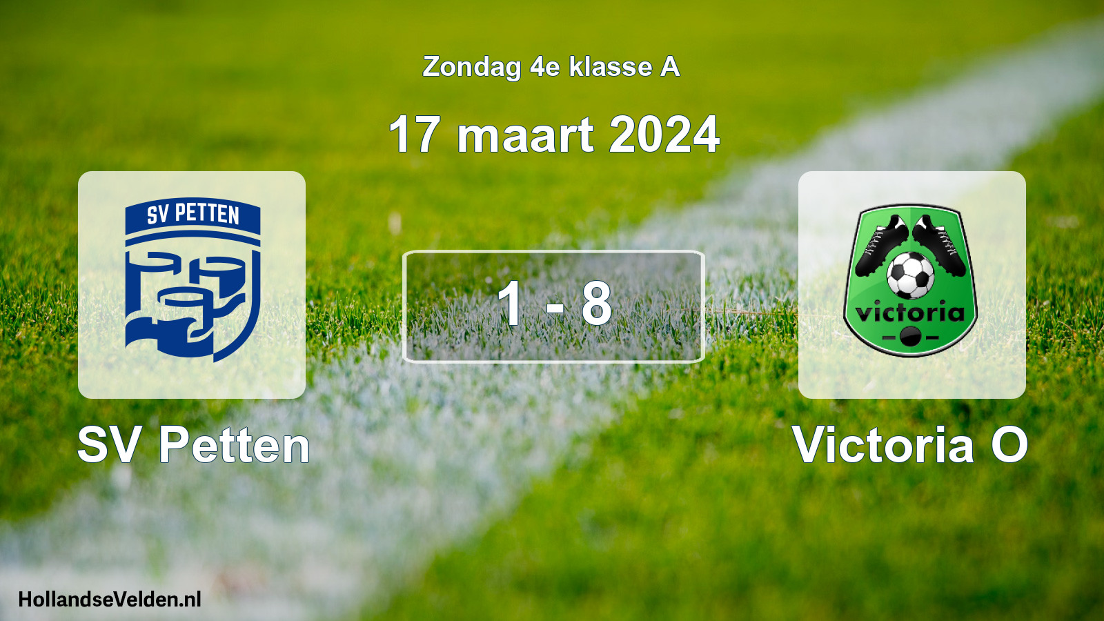 Total number of matches played: SV Petten - Victoria O 1 - 8 (17 March 2024)