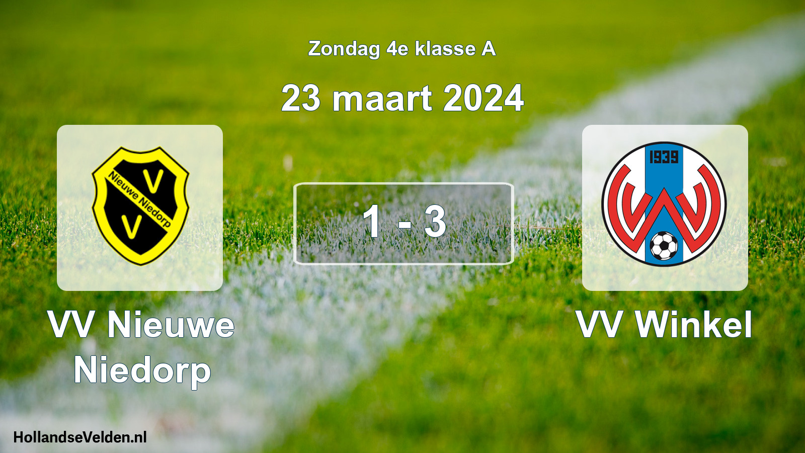Total number of matches played: VV Nieuwe Niedorp - VV Winkel 1 - 3 (23 March 2024)