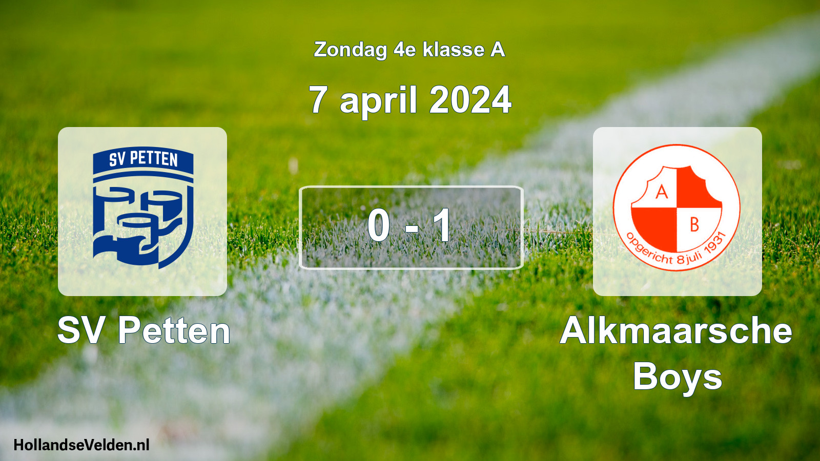 Total number of matches played: SV Petten - Alkmaarsche Boys 0 - 1 (7 April 2024)