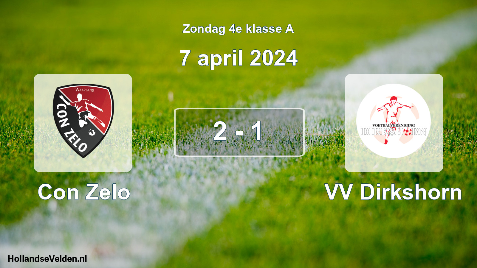 Total number of matches played: Con Zelo - VV Dirkshorn 2 - 1 (7 April 2024)