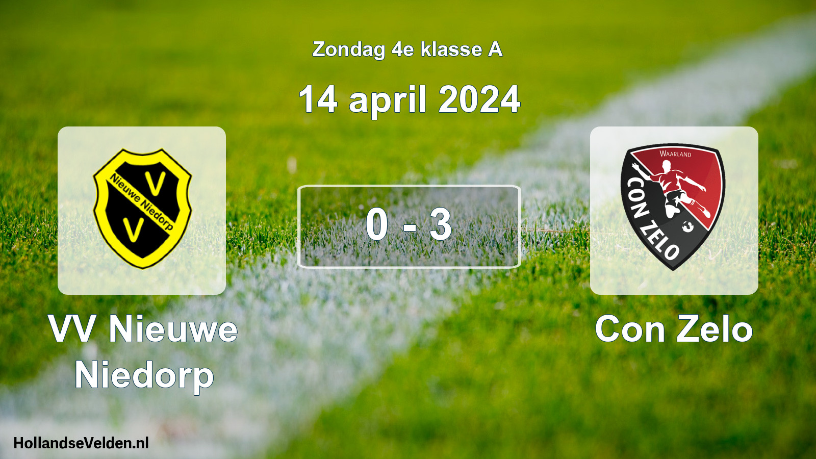 Total number of matches played: VV Nieuwe Niedorp - Con Zelo 0 - 3 (14 April 2024)