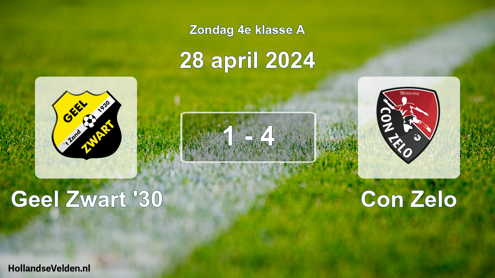 Total number of matches played: Geel Zwart '30 - Con Zelo 1 - 4 (28 April 2024)