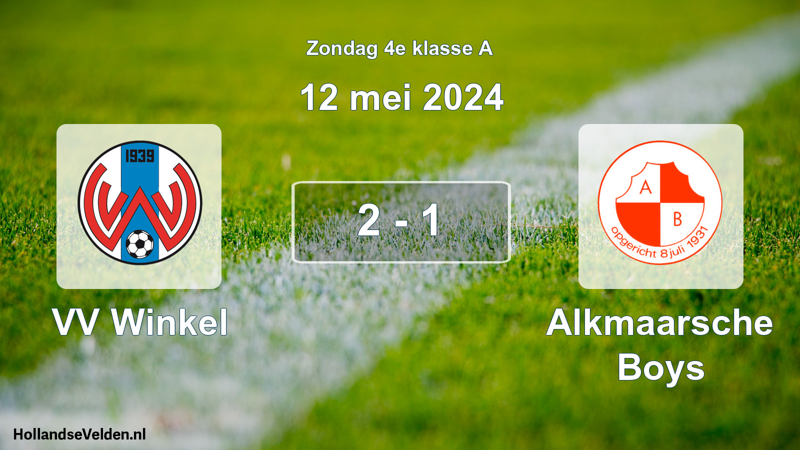 Total number of matches played: VV Winkel - Alkmaarsche Boys 2 - 1 (12 May 2024)