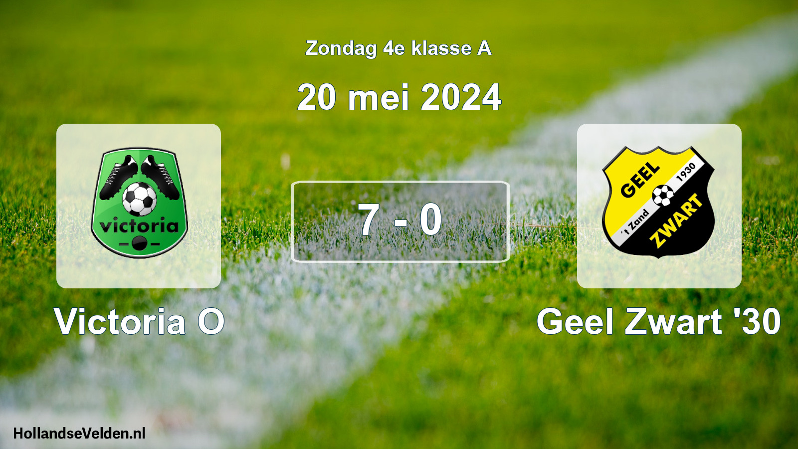 Total number of matches played: Victoria O - Geel Zwart '30 7 - 0 (20 May 2024)