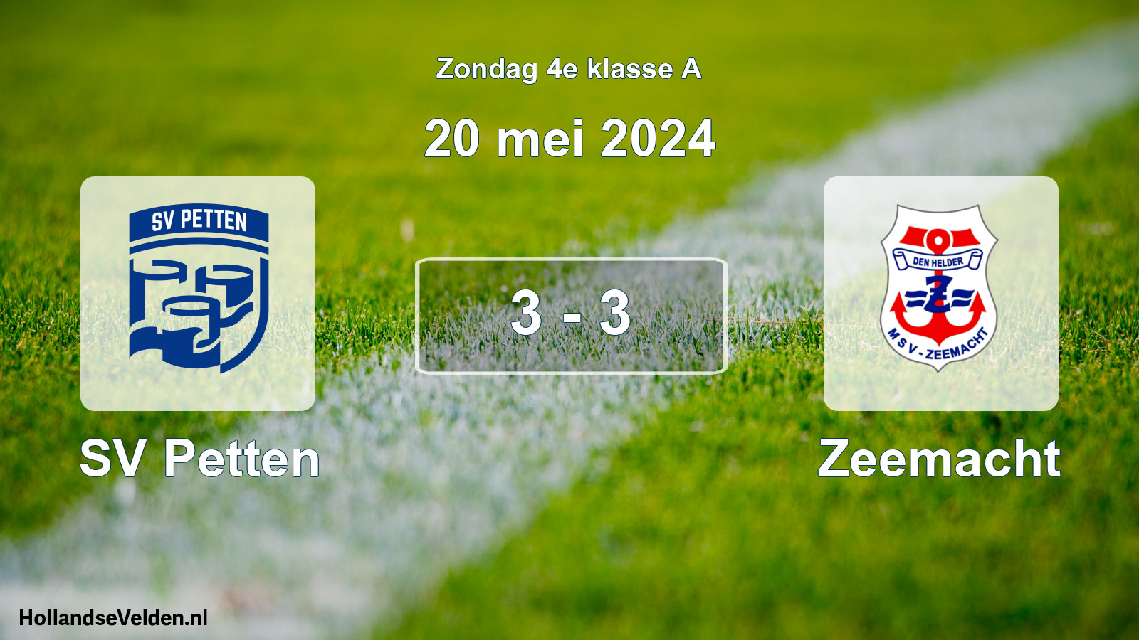 Total number of matches played: SV Petten - Zeemacht 3 - 3 (20 May 2024)