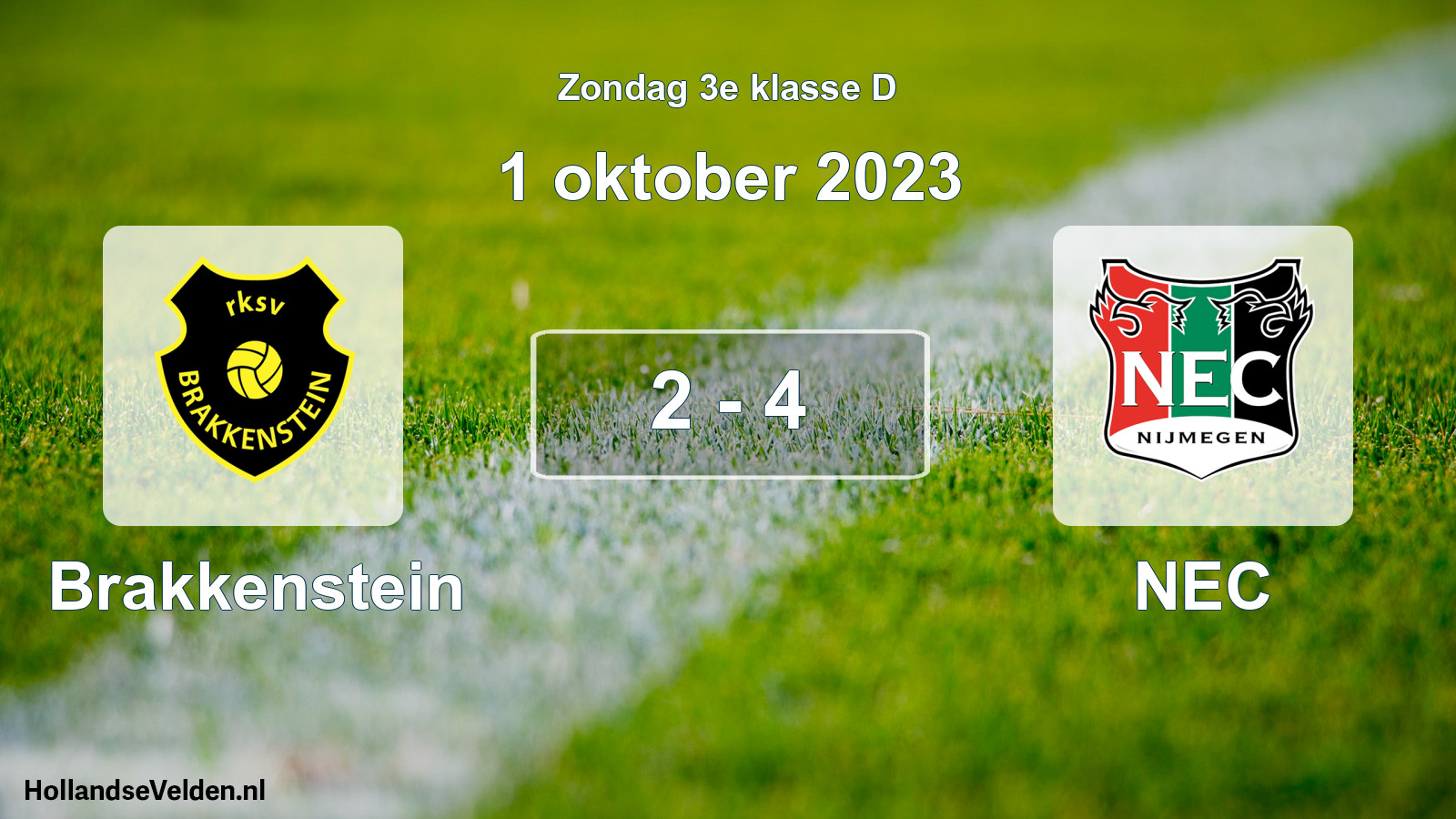 Total number of matches played: Brakkenstein - NEC 2 - 4 (1 October 2023)