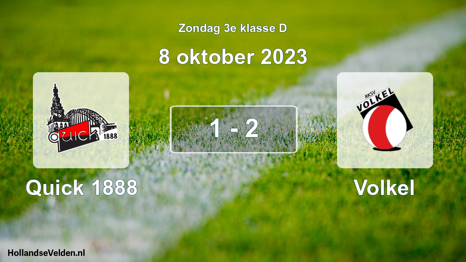 Total number of matches played: Quick 1888 - Volkel 1 - 2 (8 October 2023)