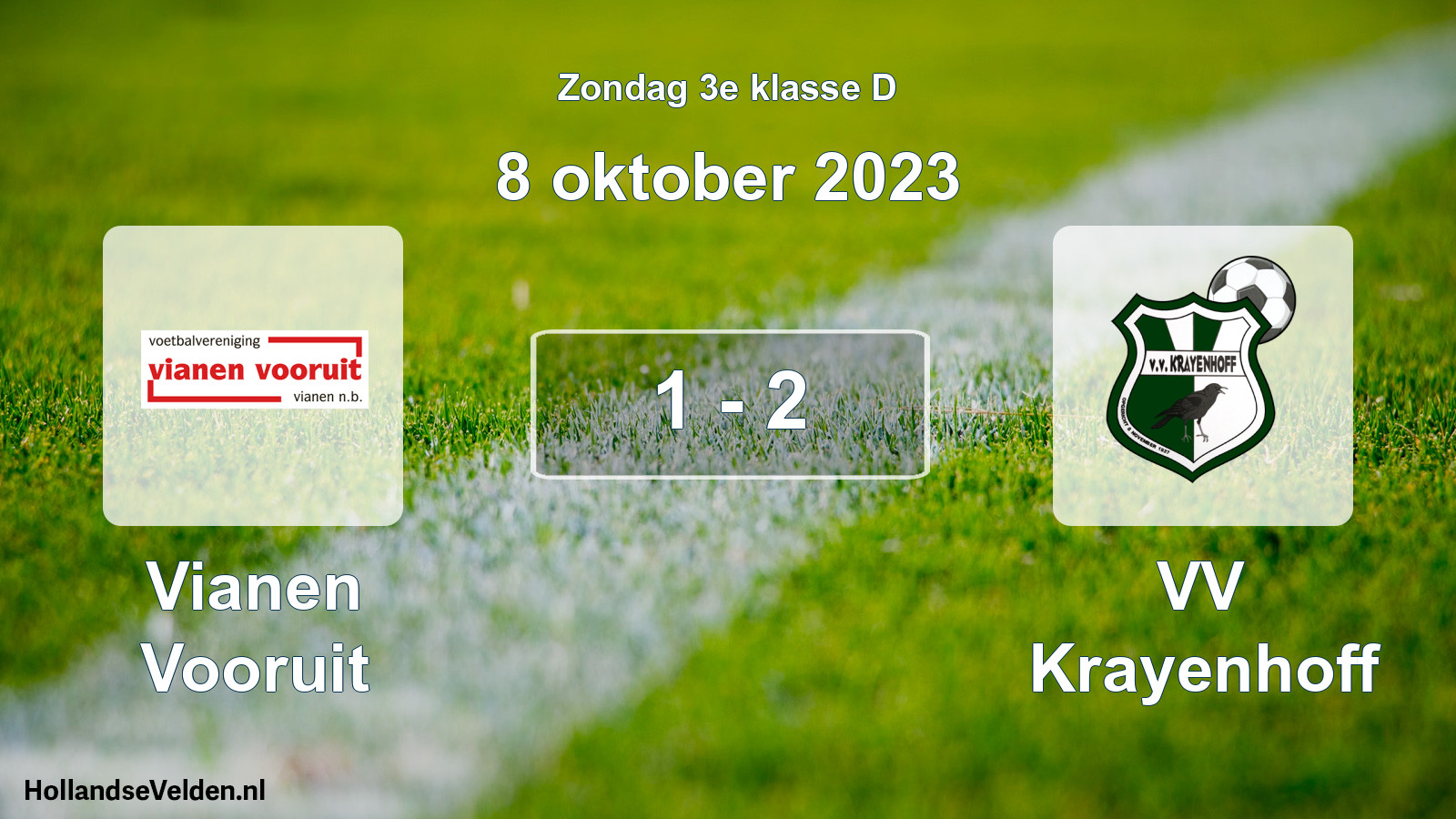 Total number of matches played: Vianen Vooruit - VV Krayenhoff 1 - 2 (8 October 2023)