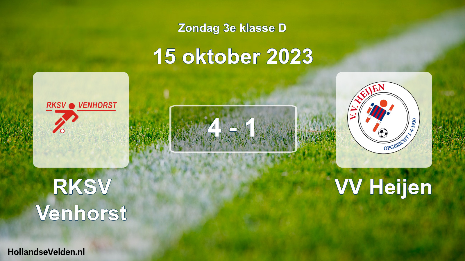 Total number of matches played: RKSV Venhorst - VV Heijen 4 - 1 (15 October 2023)