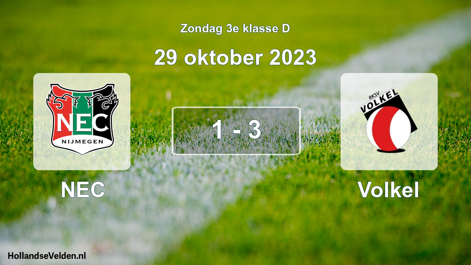 Total number of matches played: NEC - Volkel 1 - 3 (29 October 2023)