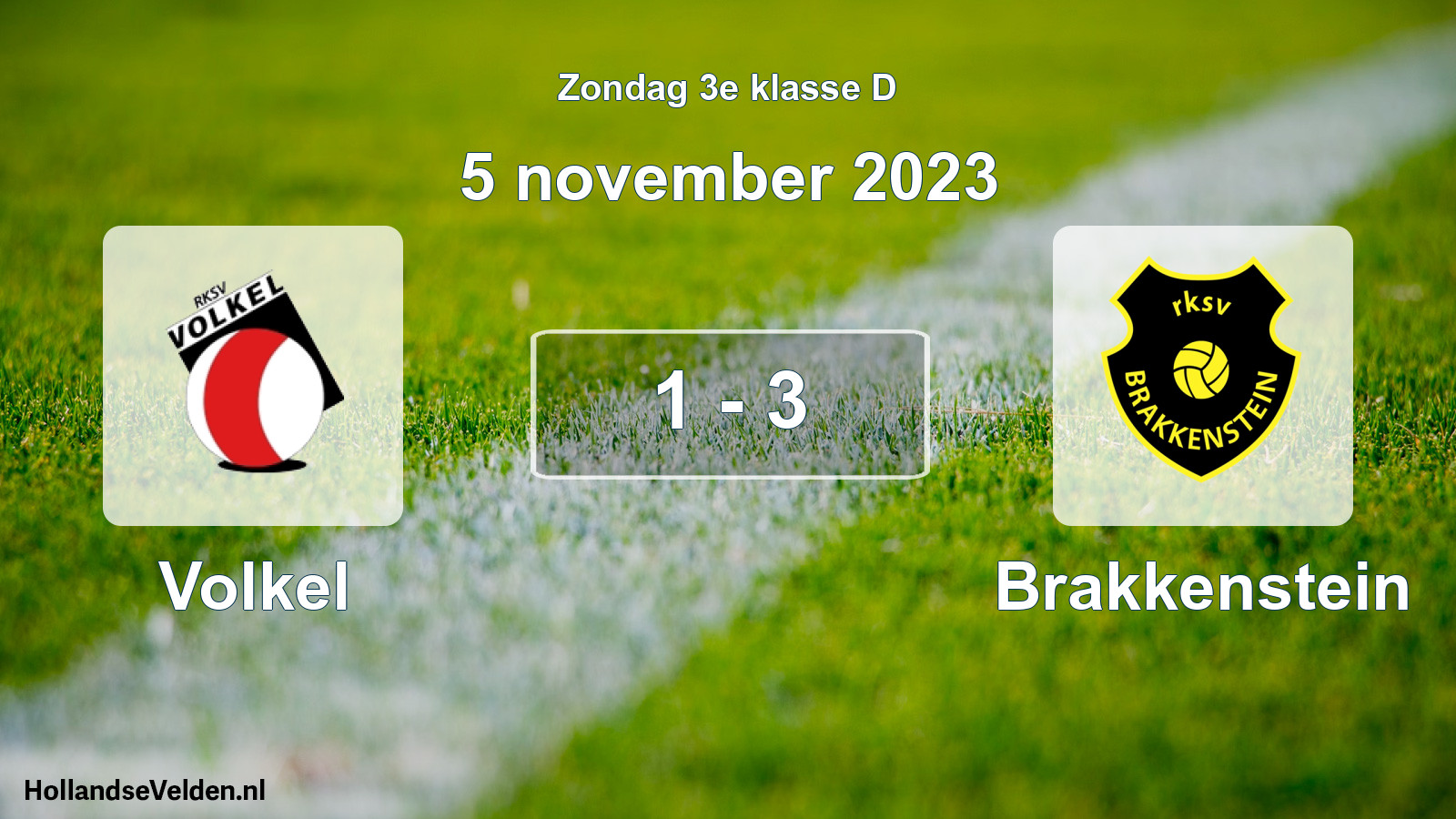 Total number of matches played: Volkel - Brakkenstein 1 - 3 (5 November 2023)