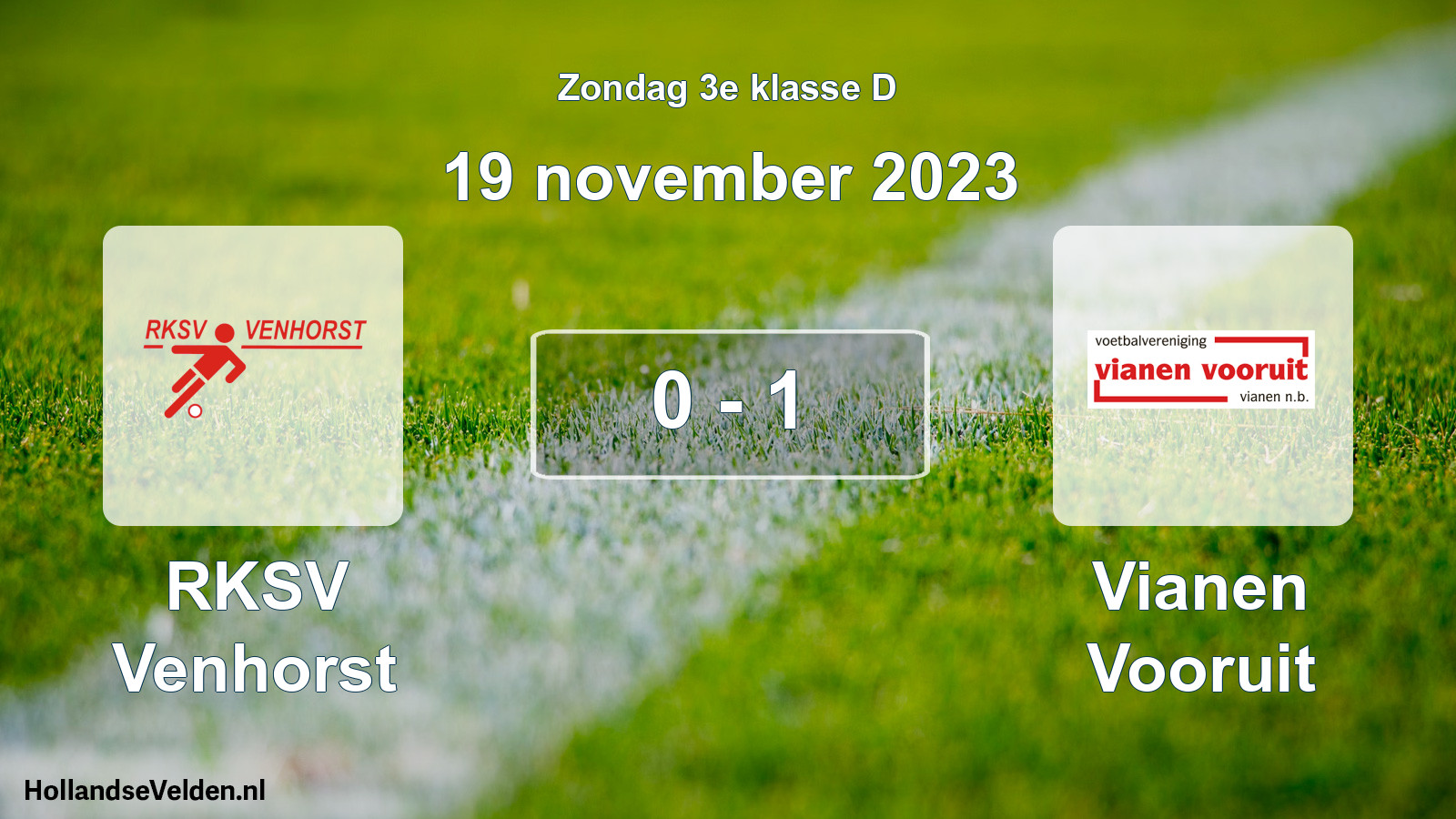 Total number of matches played: RKSV Venhorst - Vianen Vooruit 0 - 1 (19 November 2023)
