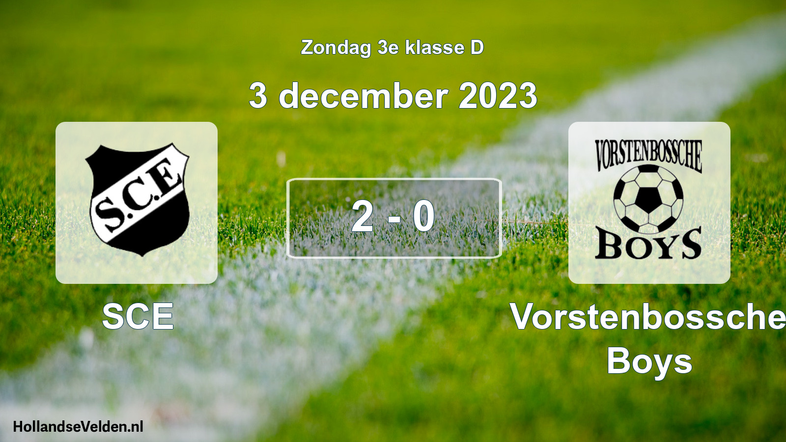 Total number of matches played: SCE - Vorstenbossche Boys 2 - 0 (3 December 2023)