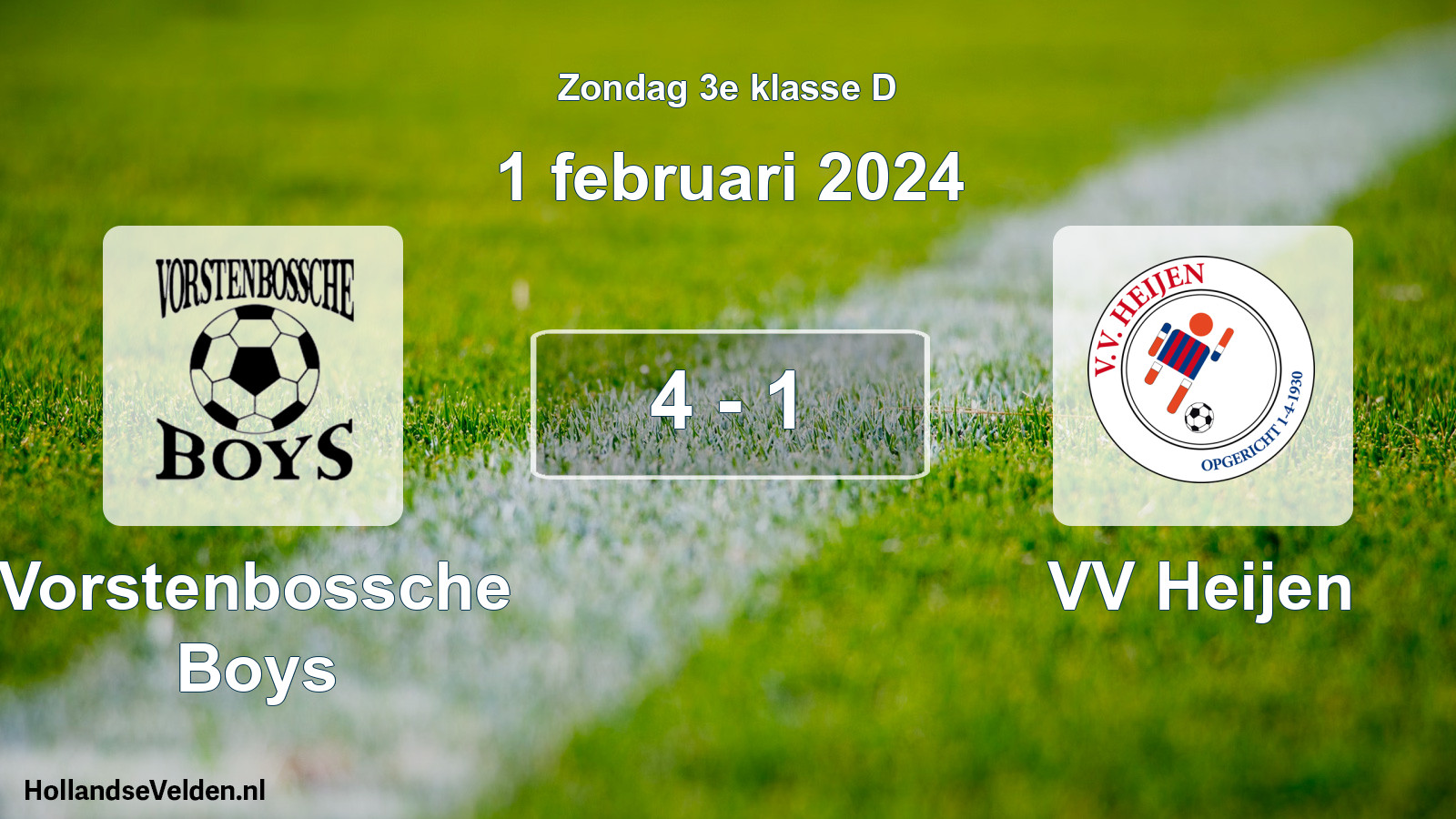 Total number of matches played: Vorstenbossche Boys - VV Heijen 4 - 1 (1 February 2024)