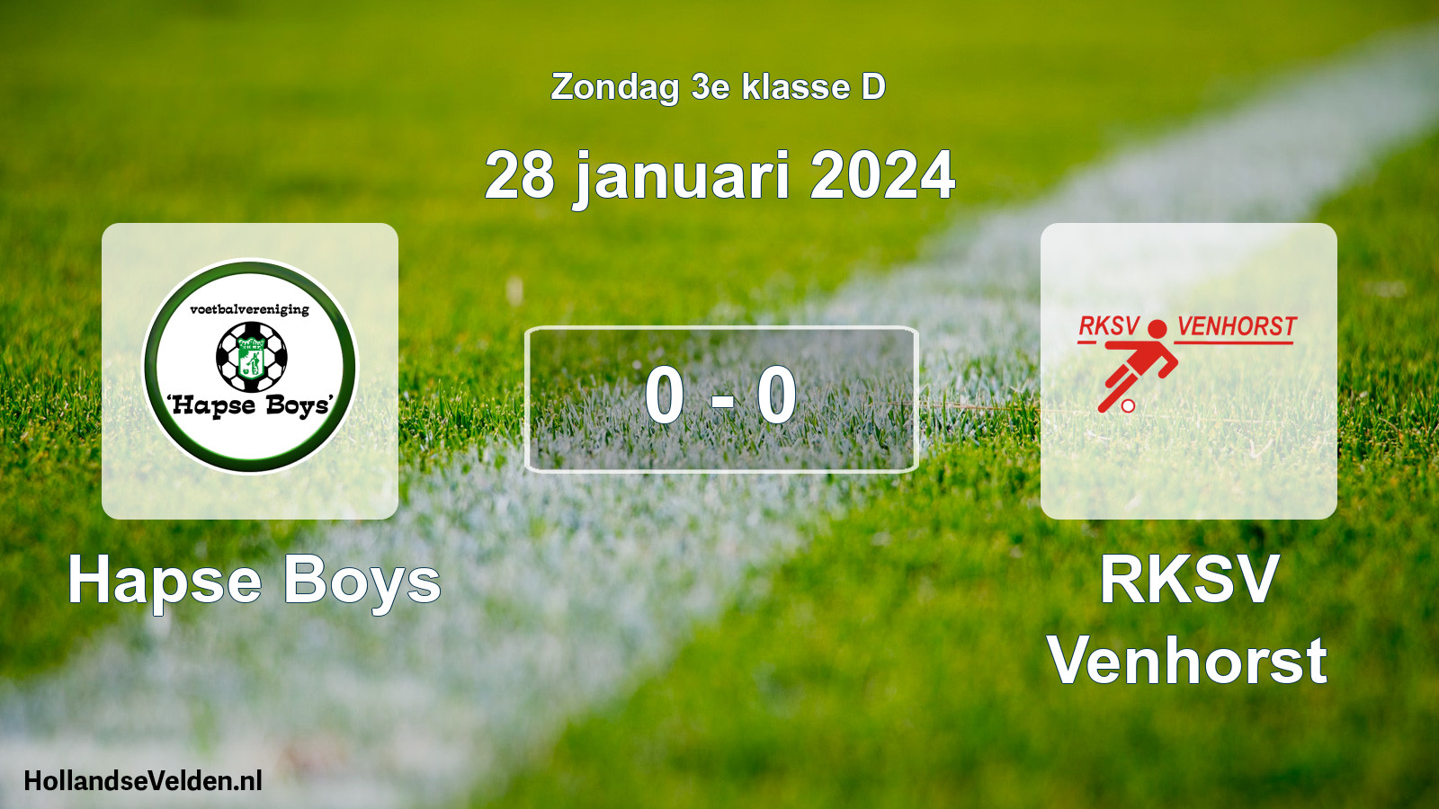 Total number of matches played: Hapse Boys - RKSV Venhorst 0 - 0 (28 January 2024)