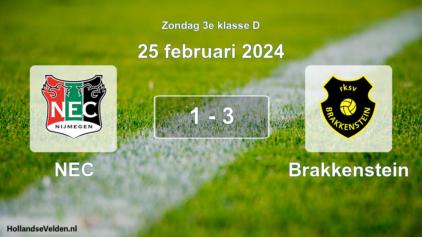 Total number of matches played: NEC - Brakkenstein 1 - 3 (25 February 2024)